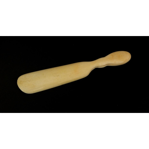 6 - Erotic carved ivory shoe horn, 20.5cm in length
