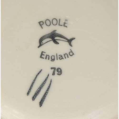 772 - Poole Pottery planter with incised decoration by Shirley Campbell, factory marks and numbered 79 to ... 