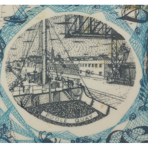 771 - Two Carters Poole Pottery tiles, one of Paul Quay the other of fisherman's Quay, factory marks to th... 