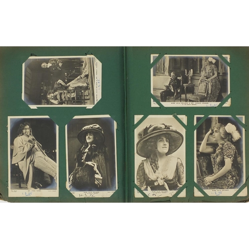 208 - Album of predominately film star postcards, some with ink annotations, including Mari Studholme and ... 