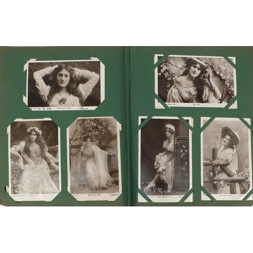 208 - Album of predominately film star postcards, some with ink annotations, including Mari Studholme and ... 