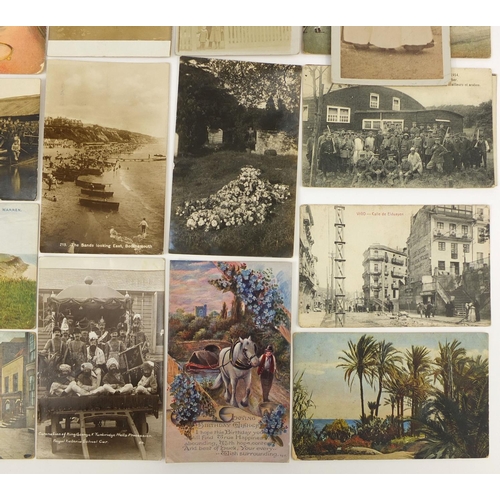 204 - Group of postcards including Military, Oriental and topographical examples, some photographic exampl... 