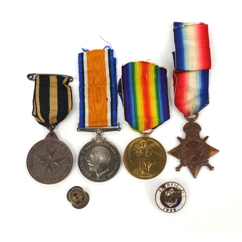 318 - British Military World War I trio awarded to 1565SPR.F.DIX.R.E together with Eastern & Chatham Railw... 