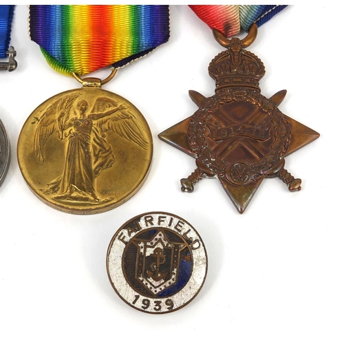 318 - British Military World War I trio awarded to 1565SPR.F.DIX.R.E together with Eastern & Chatham Railw... 