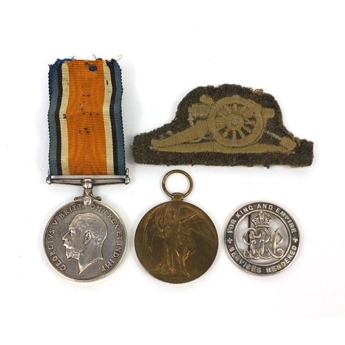 334 - British Military World War I Victory and 1914-18 War medal, awarded to J.55663A.J.BALDWIN.ORD.R.N. t... 