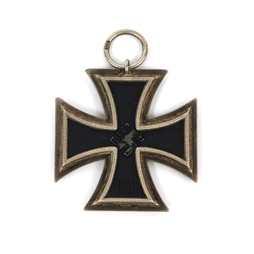 357 - German Military interest iron cross, the suspension loop stamped 128