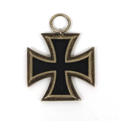 357 - German Military interest iron cross, the suspension loop stamped 128