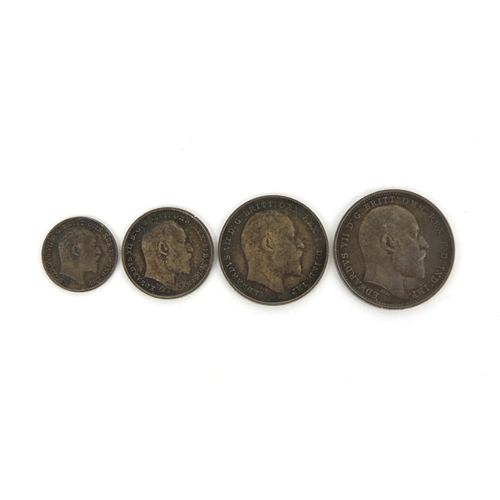 291 - Edward VII 1904 Maundy money four coin set, approximate weight 4.9g