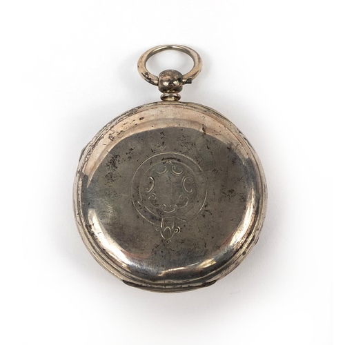 1079 - Silver F. Harris & Sons gentleman's open face chronograph pocket watch, numbered 149476 to the movem... 