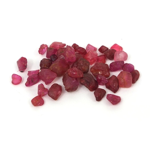 1030 - Collection of natural uncut and unpolished rubies