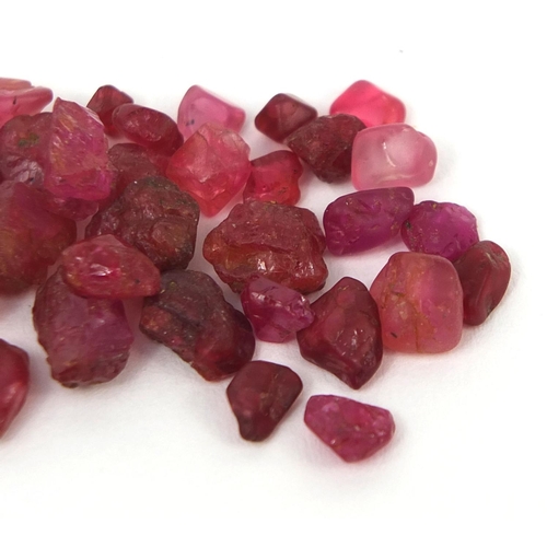 1030 - Collection of natural uncut and unpolished rubies