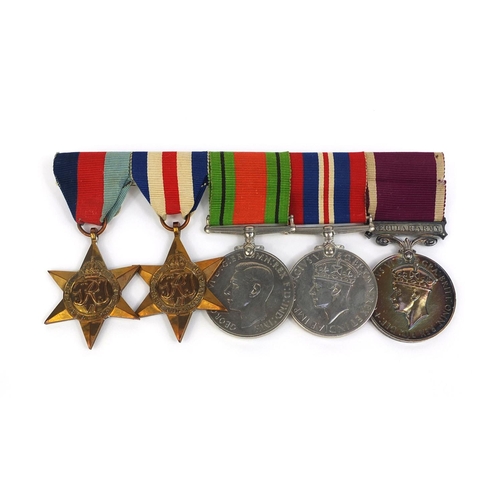 344 - British Military World War II medal group including Long Service and Good Conduct medal with regular... 