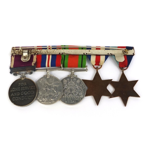 344 - British Military World War II medal group including Long Service and Good Conduct medal with regular... 