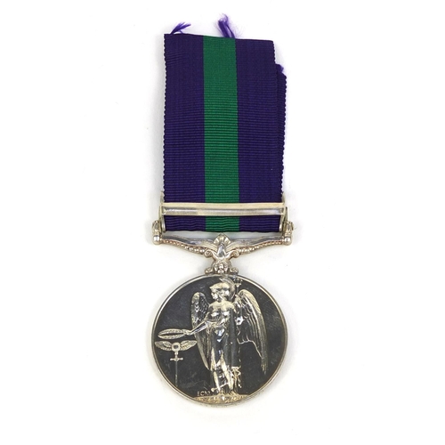 345 - George VI general service medal with Palestine bar awarded to 6285579.PTE.D.LINDSE.THEBUFFS.