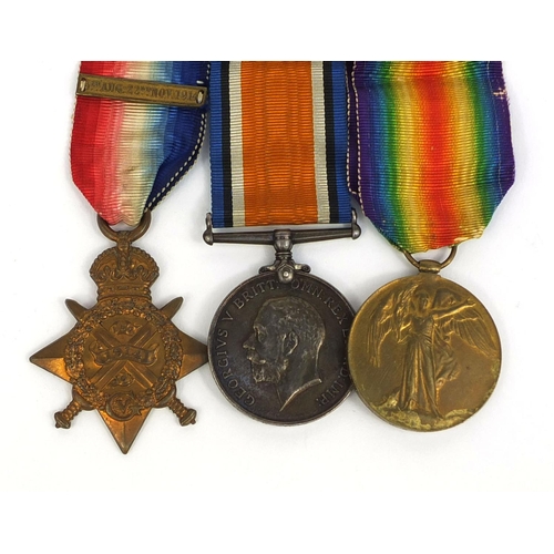 316 - British Military World War I trio awarded to 5418PTEJ.B.WILTON.20-HRS, comprising The Victory medal,... 