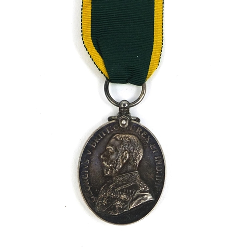 324 - George V Territorial force efficiency medal awarded to 240027PTEA.JACKSON.5/E.KENT.R