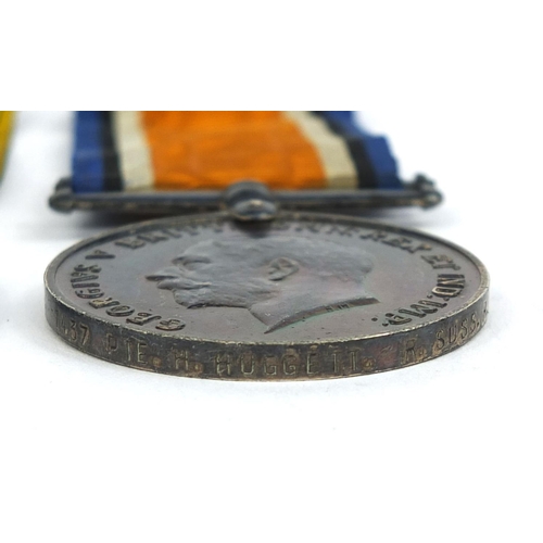 321 - British Military World War I 1914-18 war medal and Territorial Force efficiency medal, awarded to 14... 