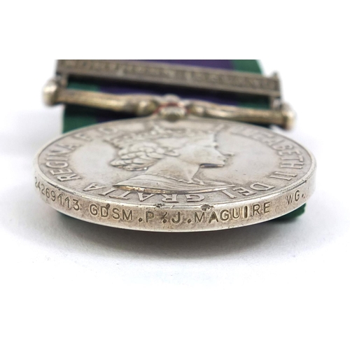 353 - Elizabeth II General Service medal with Northern Ireland bar, awarded to 24269113GDSM.P.J.MAGUIREWG.... 