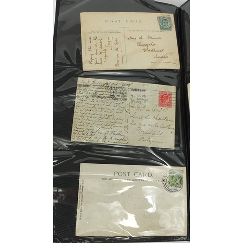 213 - Good album of mid 19th century and later postal history including over eighty penny reds, postal let... 