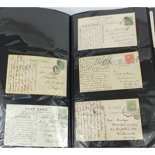 213 - Good album of mid 19th century and later postal history including over eighty penny reds, postal let... 