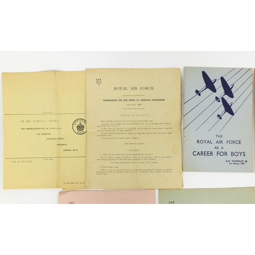 381 - Group of Military and Royal Air force ephemera including D J Humphries Royal Air force service and p... 