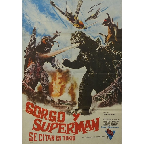 267 - Vintage Spanish Gorgo Y Superman coloured film poster, Sire Films Distribuida En Espan Spana Por, fr... 