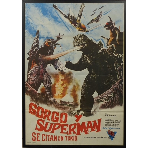 267 - Vintage Spanish Gorgo Y Superman coloured film poster, Sire Films Distribuida En Espan Spana Por, fr... 