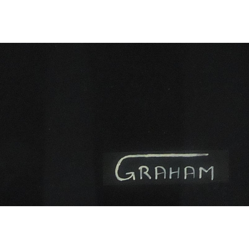 1318 - Graham 1968 - 3D Geo-Media abstract composition Phaedra, inscribed label verso, framed, 58cm x 49cm ... 