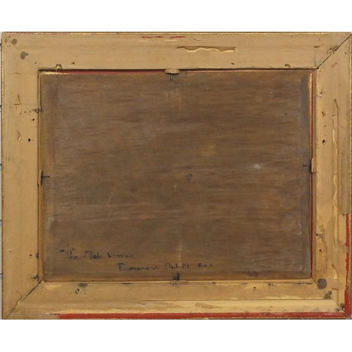 2380 - Oil onto wood panel, The Molo Venice, bearing a signature E Phillips Fox, titled and inscribed verso... 