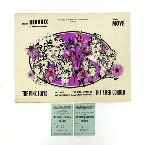 186 - 1960's Jimmy Hendrix experience, The Move, The Pink Floyd and The Amen Corner concert programme toge... 