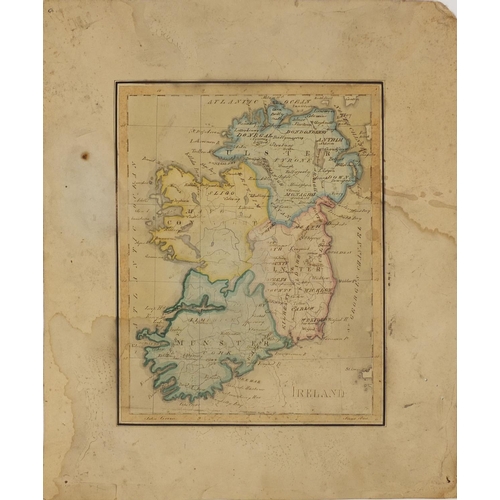 221 - John Green - Two mid 19th century ink and watercolour maps, one of Van Dieman's Land (Tazmania) the ... 