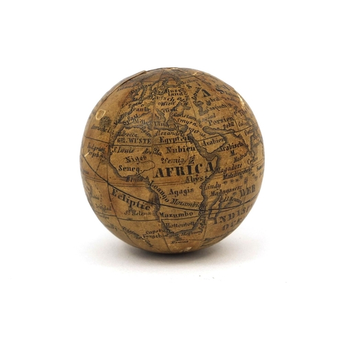 65 - Sailors pocket globe, 4.5cm in diameter