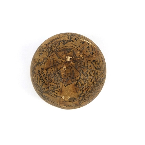 65 - Sailors pocket globe, 4.5cm in diameter