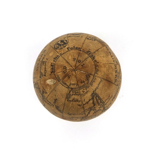 65 - Sailors pocket globe, 4.5cm in diameter