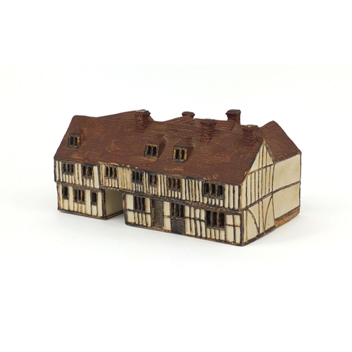 787 - Rye Pottery model of The Mermaid Inn, factory marks and dated 1981 to the base, 24cm wide