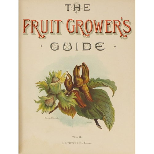 240 - The Fruit Growers Guide by John Wright, six volumes with coloured illustrations, published by J S Vi... 