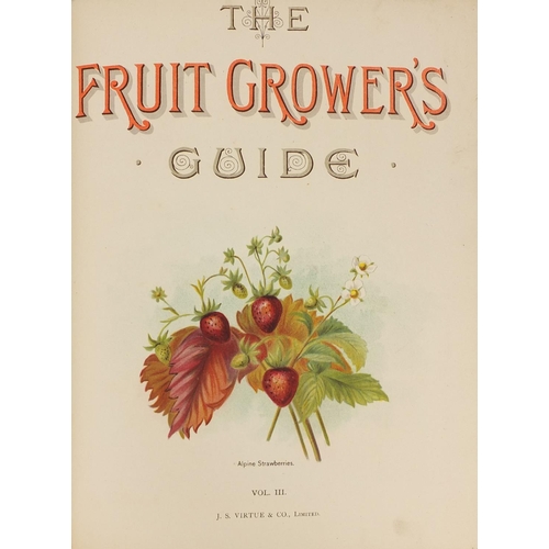 240 - The Fruit Growers Guide by John Wright, six volumes with coloured illustrations, published by J S Vi... 