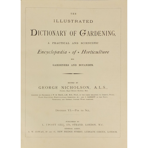 241 - The Illustrated Dictionary of Gardening, An Encyclopaedia of Horticulture edited by George Nicholson... 