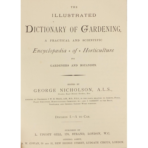 241 - The Illustrated Dictionary of Gardening, An Encyclopaedia of Horticulture edited by George Nicholson... 