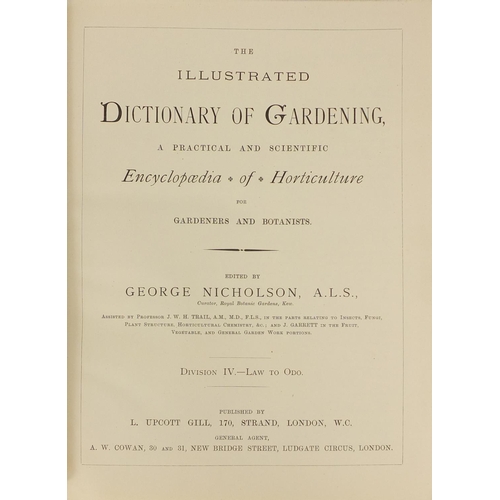 241 - The Illustrated Dictionary of Gardening, An Encyclopaedia of Horticulture edited by George Nicholson... 