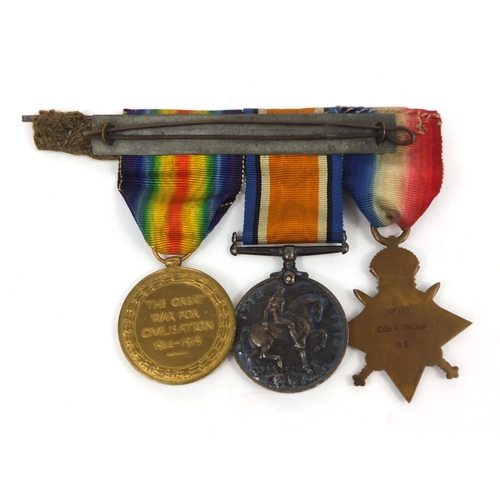 317 - British Military World War I trio awarded to 1735S.SJT.W.BROWN.R.E. comprising The Victory medal, 19... 