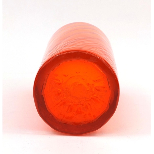 743 - * AMENDED DESCRIPTION 2/5 * Large Whitefriars style tangerine glass vase, 31cm high