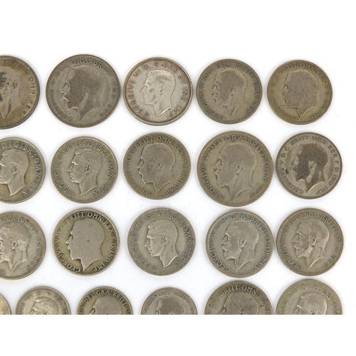 2777 - British pre decimal coinage including half crowns, shillings and six pence's, approximate weight 3.6... 