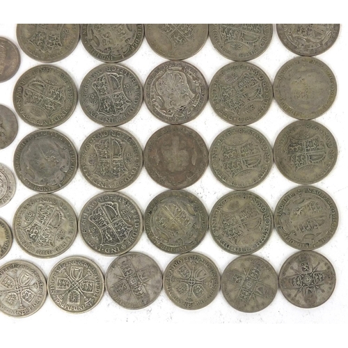 2774 - British pre decimal coinage including half crowns, shillings and six pence's, some Victorian example... 