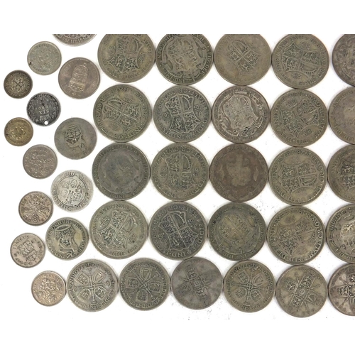 2774 - British pre decimal coinage including half crowns, shillings and six pence's, some Victorian example... 