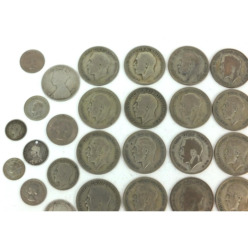 2774 - British pre decimal coinage including half crowns, shillings and six pence's, some Victorian example... 