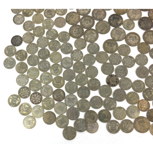 2769 - Large collection of British and World pre decimal coinage including half crowns, shillings, six penc... 