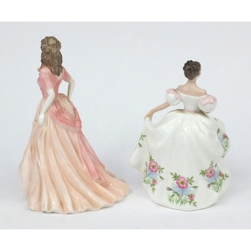 2169 - Two collectable figurines comprising Royal Doulton, Lucy HN3653 and Coalport ladies of fashion Jacqu... 