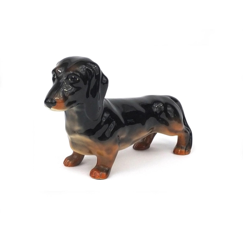 2121 - Beswick model of a Dachshund, factory marks to the base, 23cm in length