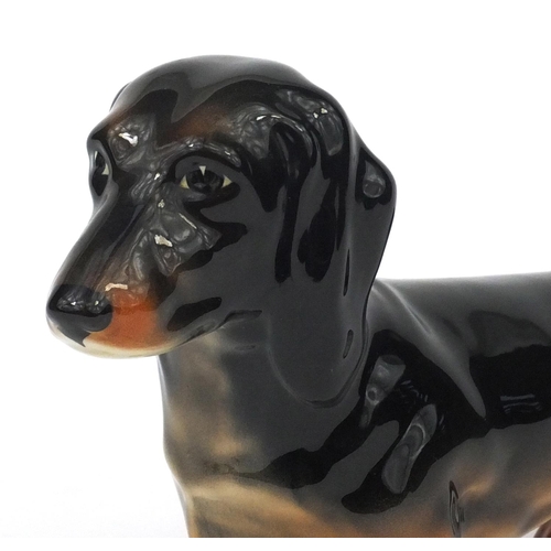 2121 - Beswick model of a Dachshund, factory marks to the base, 23cm in length